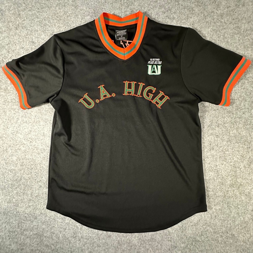 Hot Topic My Hero Academia Jersey Small Black Mens Bakugo UA High